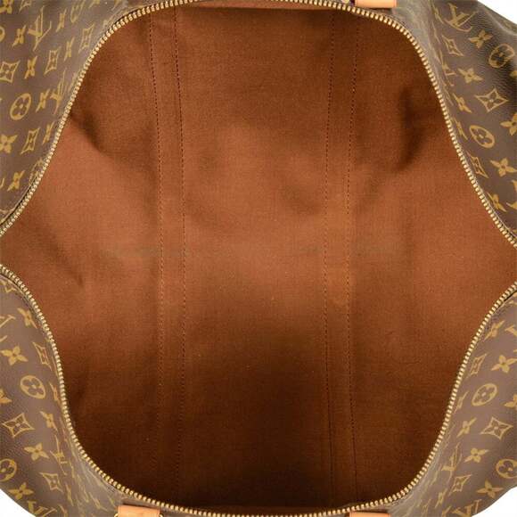 LOUIS VUITTON Authentic Brown Monogram Canvas Keepall 55 Boston Bag - Picture 6 of 11